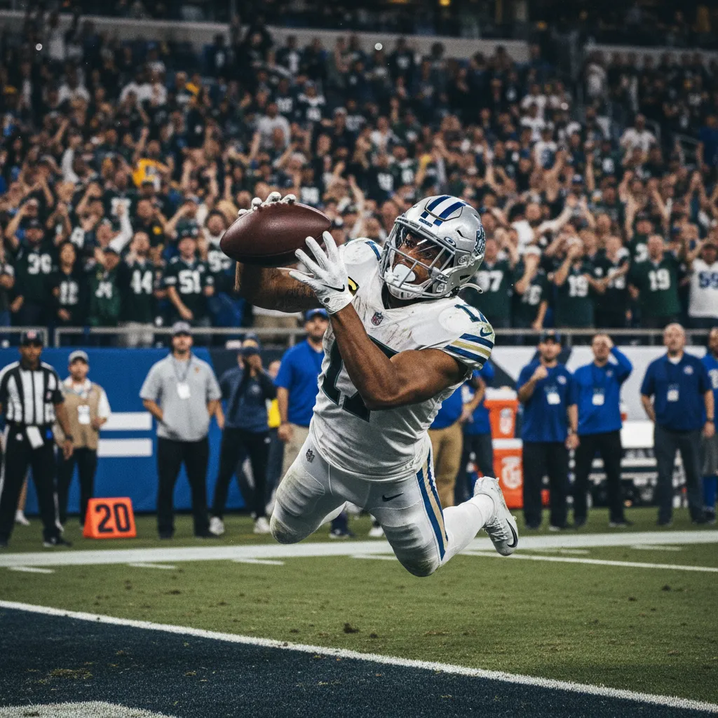 Wide Receiver (WR) thực hiện một pha bắt bóng ngoạn mục