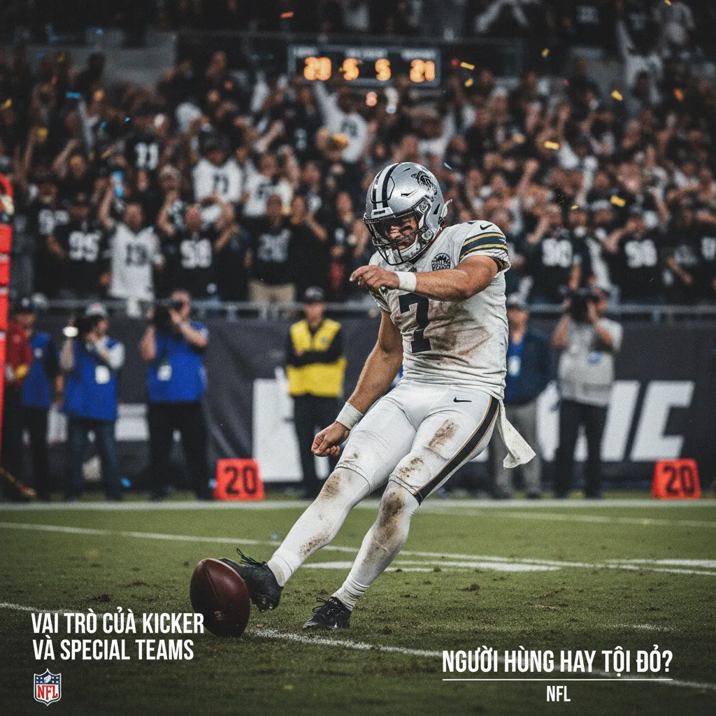 Một Punter đang thực hiện cú punt chiến thuật