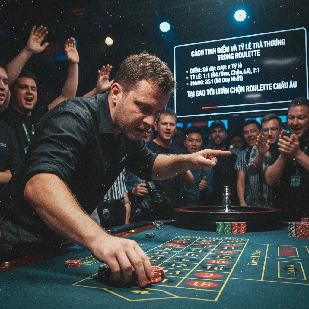 Bàn cược Roulette với cược trong và cược ngoài