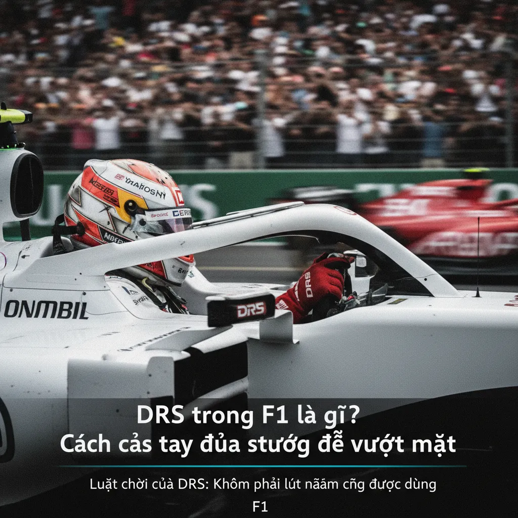 Cánh gió sau của xe F1 khi được kích hoạt DRS, tấm cánh trên mở ra để giảm lực cản.