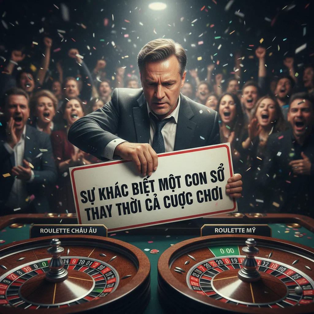 So sánh trực quan giữa bánh xe Roulette Châu Âu và Mỹ